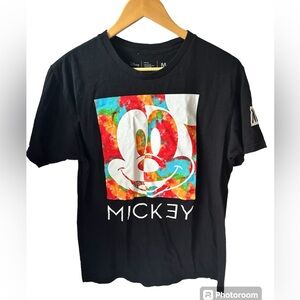 Mickey Mouse Disney Collection by Neff 100% Cotton T-Shirt Black Size Medium